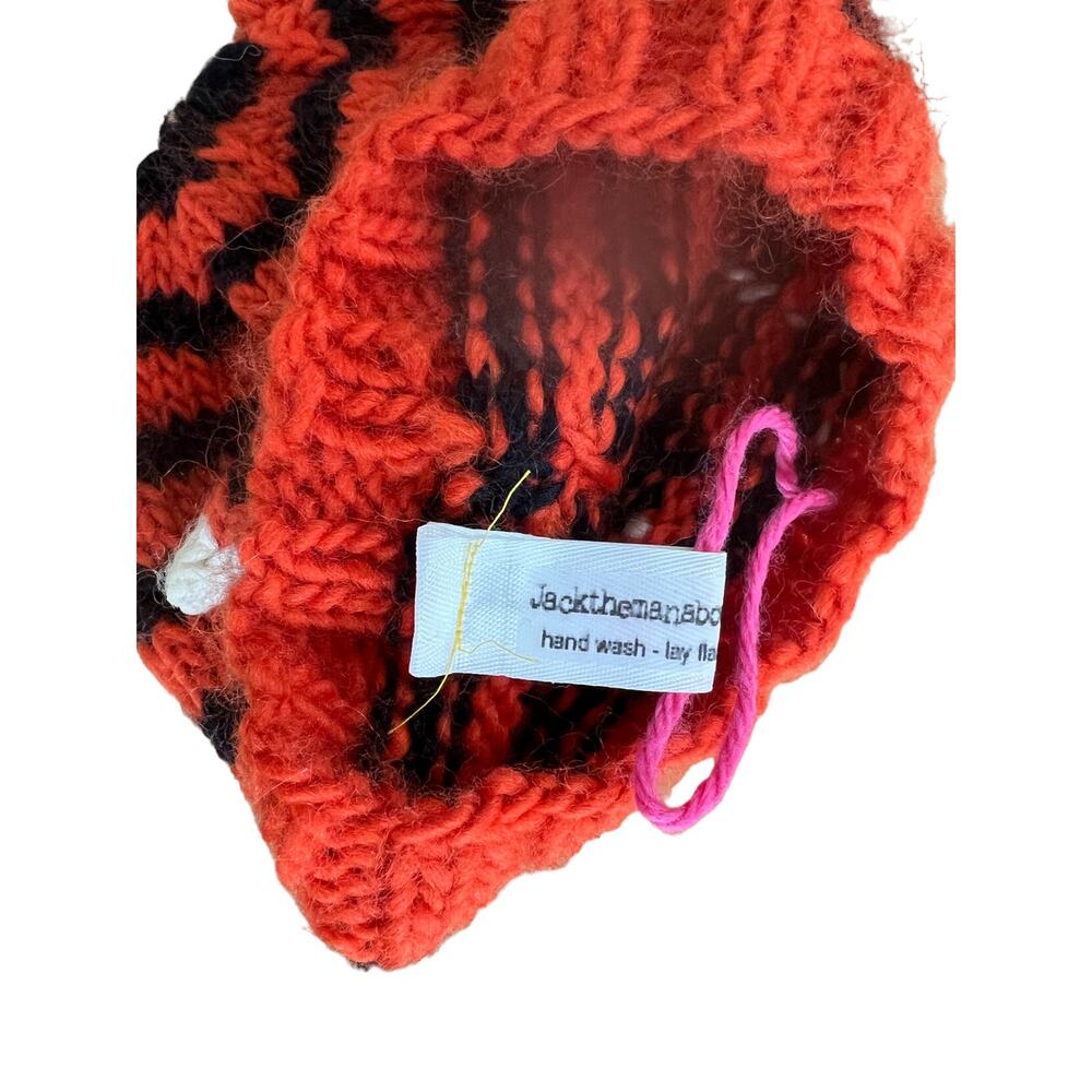 Hand Knit Wool Tiger Baby Hat - Picture 3 of 3